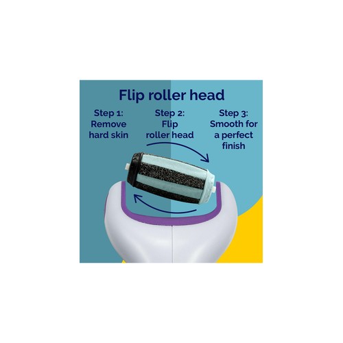 Scholl Two in One Electronic Foot File Purple thumbnail 3