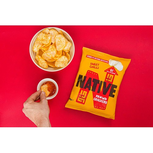 Native Vegan Prawn Crackers- Sweet Chilli Sharing Bag thumbnail 2