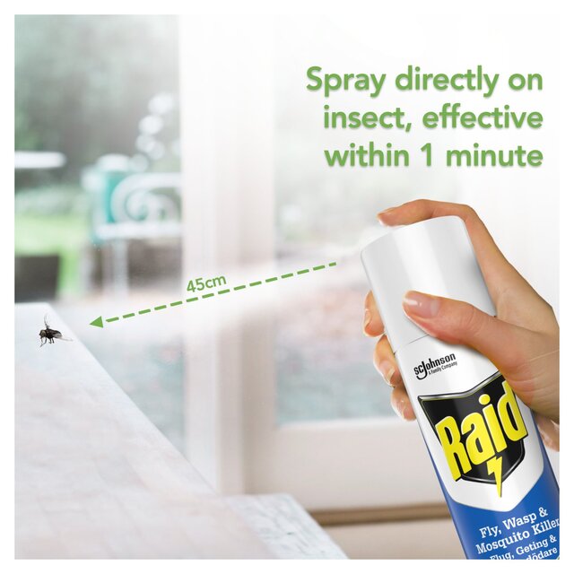 Raid Plant Based Fly, Wasp & Mosquito Killer Aerosol Spray thumbnail 4