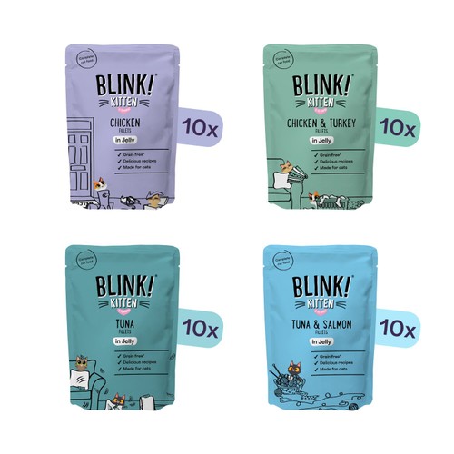 Blink Kitten Chicken&Fish Pouch Selection in Jelly Bulk Pack  thumbnail 4