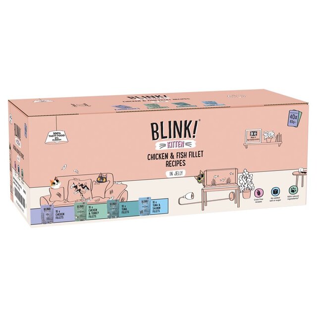Blink Kitten Chicken&Fish Pouch Selection in Jelly Bulk Pack thumbnail 2