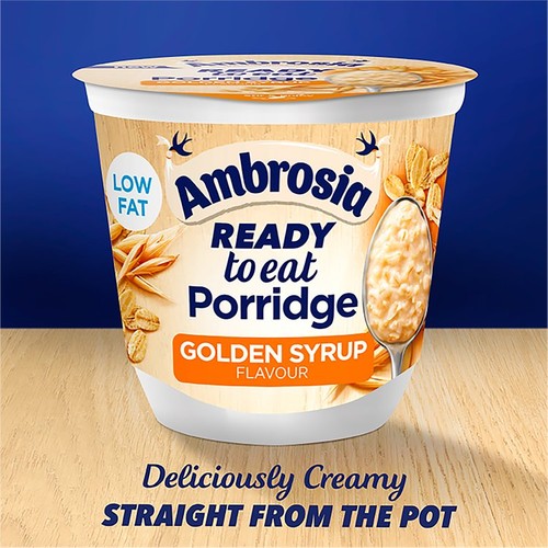 Ambrosia Ready to Eat Porridge Oat Cereal Pot Golden Syrup thumbnail 6