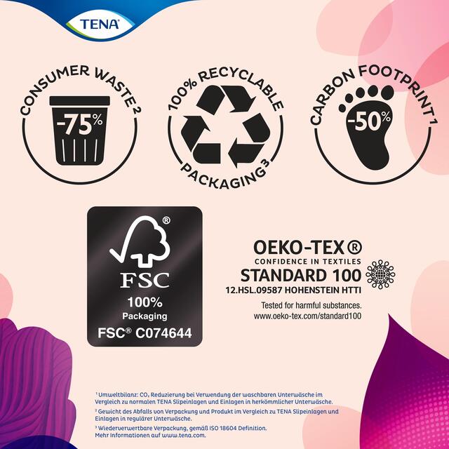 TENA Lady Silhouette Washable Incontinence Underwear Black Size S thumbnail 10