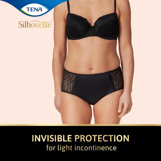 TENA Lady Silhouette Washable Incontinence Underwear Black Size S thumbnail 8