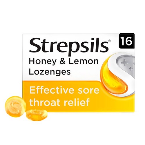 Strepsils Honey & Lemon Lozenges for Sore Throat