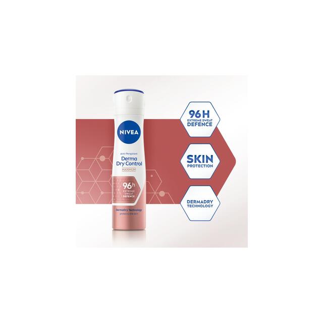 NIVEA Derma Control Maximum Protection Anti-Perspirant Deodorant Spray thumbnail 2