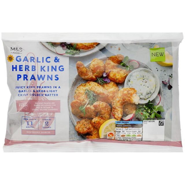 M&S Garlic & Herb King Prawns Frozen