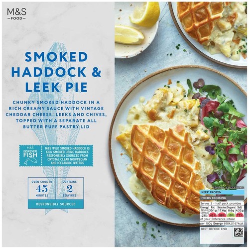 M&S Smoked Haddock & Leek Pie Frozen