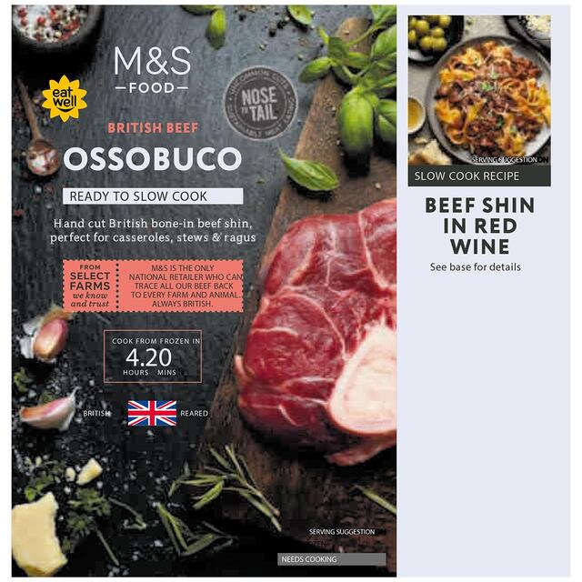 M&S British Beef Ossobuco Frozen thumbnail 2