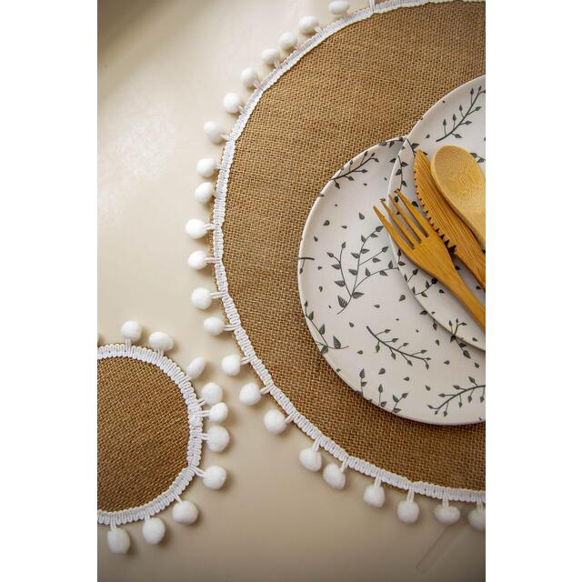 Natural Elements Set of 4 Hessian Placemats, Gift tied and tagged thumbnail 7