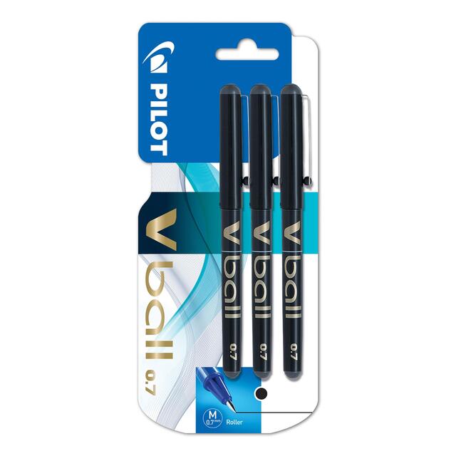 Pilot VBall 07 Liquid Ink Rollerball Pen - Medium - Black