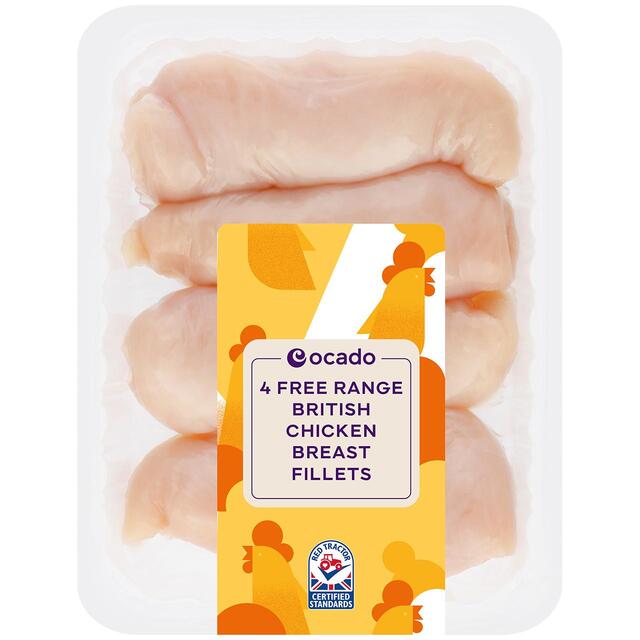 Ocado 4 Free Range British Chicken Breast Fillets