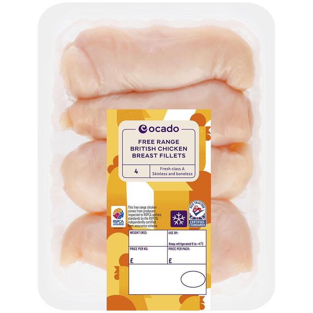 Ocado 4 Free Range British Chicken Breast Fillets thumbnail 2