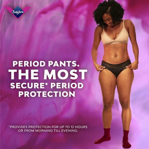 Bodyform Intimawear Bikini Period Pants Washable Underwear, Black L thumbnail 2