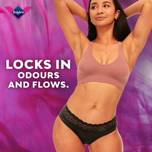 Bodyform Intimawear Bikini Period Pants Washable Underwear, Black L thumbnail 4