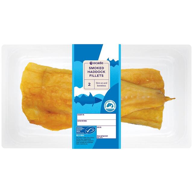 Ocado 2 MSC Smoked Haddock Fillets Skin On & Boneless thumbnail 2