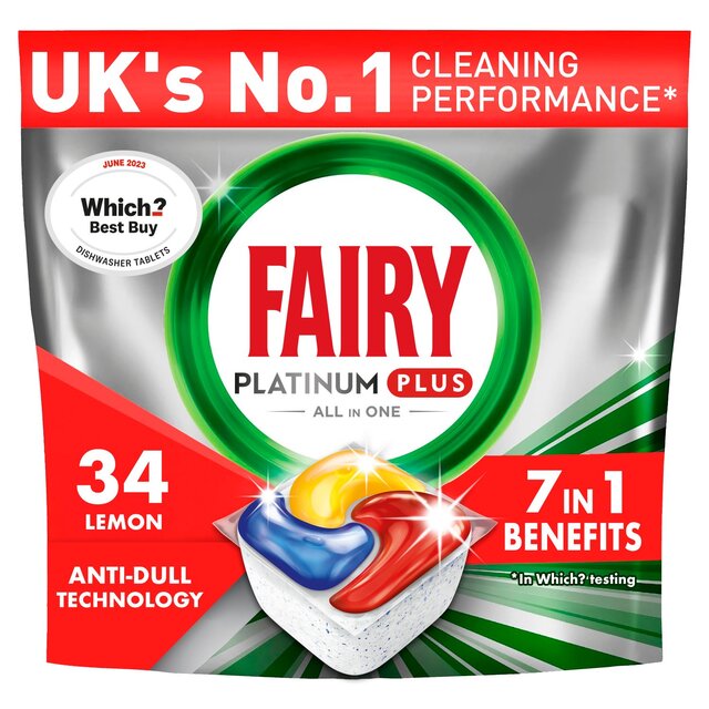 Fairy Platinum Plus Lemon Dishwasher Tablets