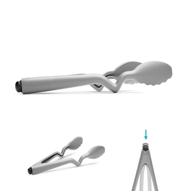 Dreamfarm Clongs Grey Click-lock Serving Tongs thumbnail 2