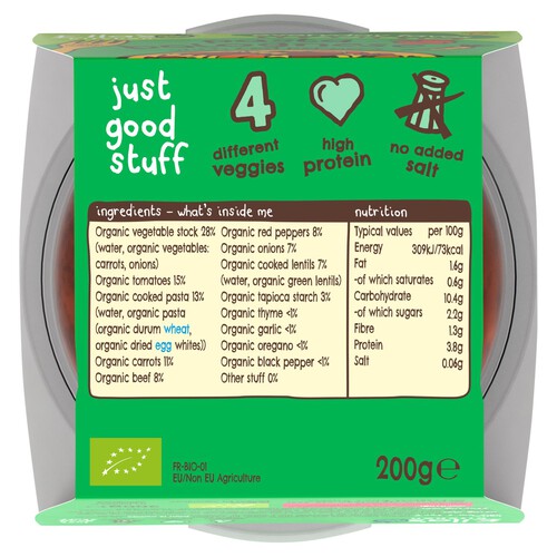 Ella's Kitchen Beef Pasta Bolognese Toddler Tray Meal 12+ Months thumbnail 4