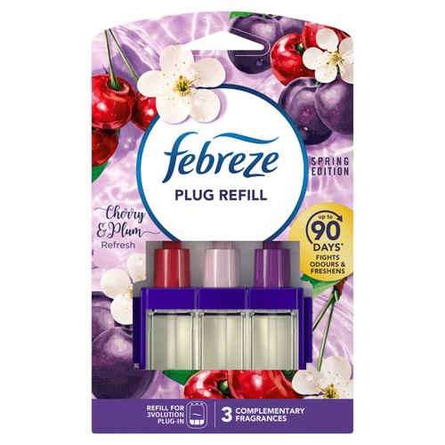 Febreze 3volution Air Freshener Plug In Refill Plum & Cherry thumbnail 2