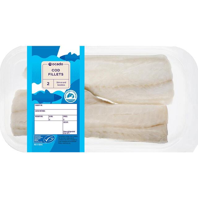 Ocado 2 MSC Cod Fillets Skin On & Boneless thumbnail 2