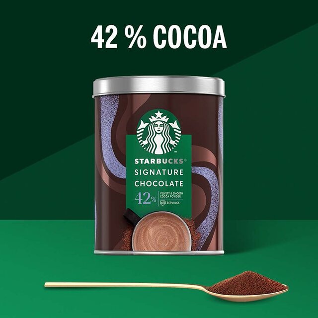 Starbucks Signature Chocolate 42% Cocoa Hot Chocolate Powder Tin thumbnail 5