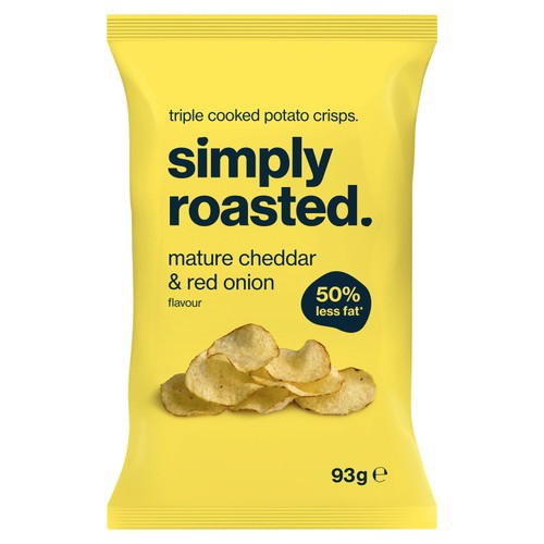 Simply Roasted Mature Cheddar & Red Onion Crisps