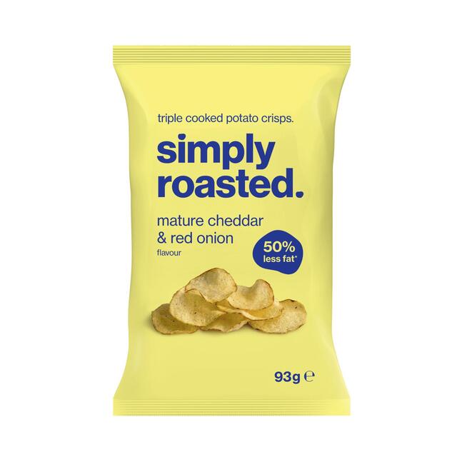 Simply Roasted Mature Cheddar & Red Onion Crisps