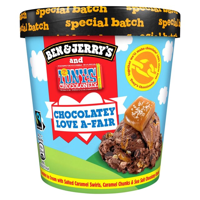 Ben & Jerry's Tony's Chocolonely Chocolatey Love A-Fair Ice Cream Tub