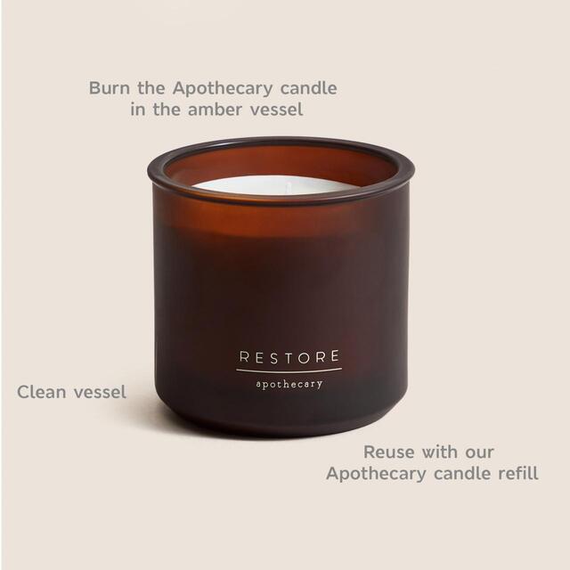 M&S Restore Refillable Candle, Amber thumbnail 4