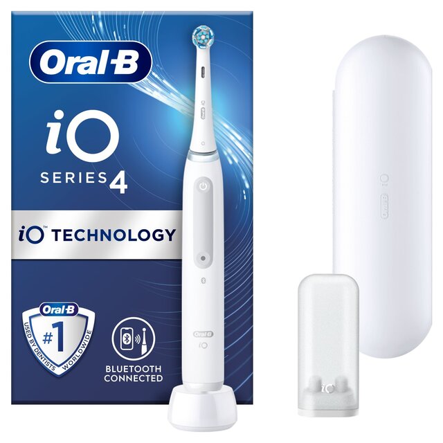 Oral-B iO4 White Electric Toothbrush + Travel Case