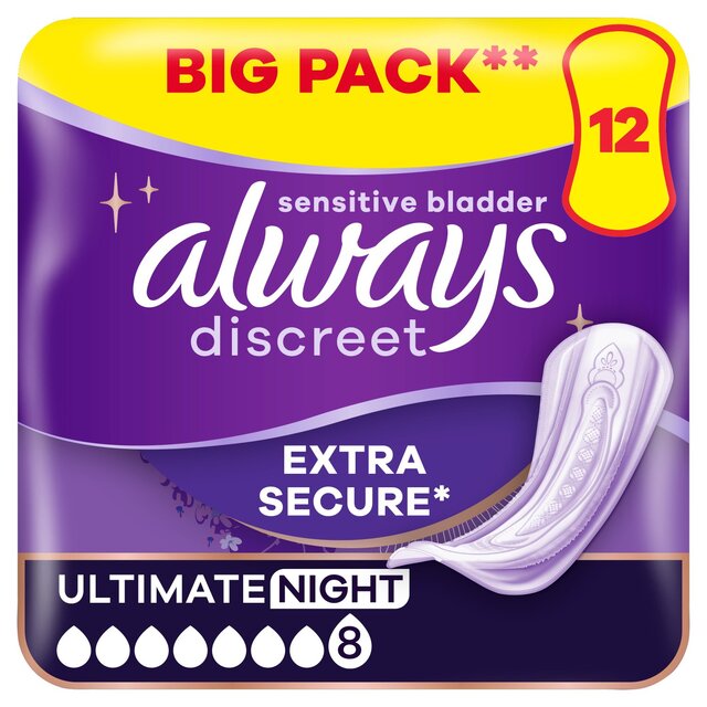 Always Discreet Incontinence Pads Ultimate Night thumbnail 8
