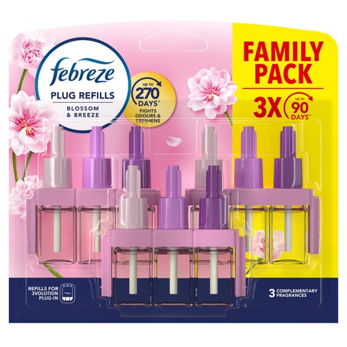 Febreze 3Volution Air Freshener Triple Plug In Refill Blossom thumbnail 2
