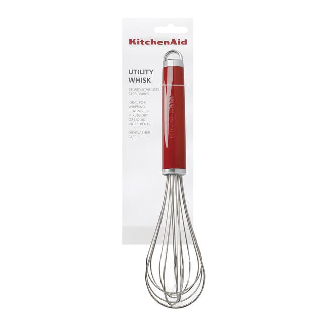 KitchenAid Stainless Steel Whisk, Red thumbnail 2