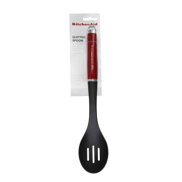 KitchenAid Non-Stick Slotted Spoon, Red thumbnail 3