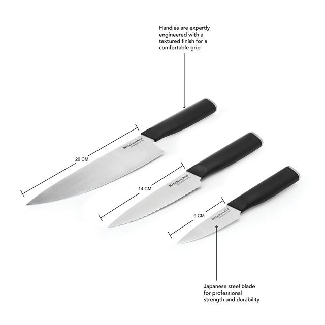 KitchenAid Classic Set of 3 Chef Knifes thumbnail 3