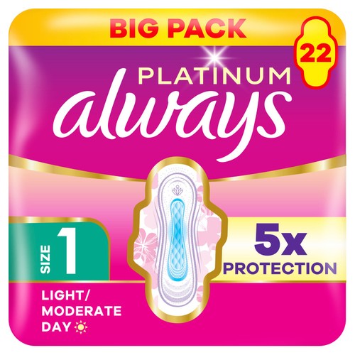 Always Platinum Normal Sanitary Towels Wings Size 1
