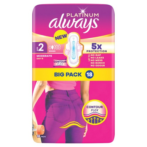 Always Platinum Long Sanitary Towels Wings Size 2 thumbnail 7