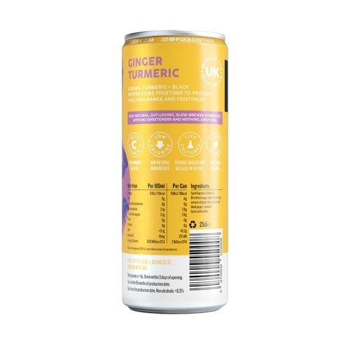 Fix8 Ginger Turmeric Kombucha thumbnail 2