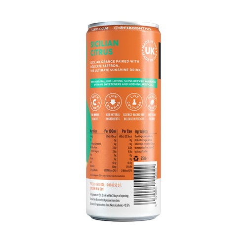 Fix8 Sicilian Citrus Kombucha thumbnail 2
