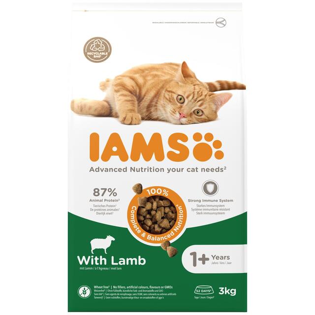 IAMS Adult Dry Cat Food Lamb thumbnail 2