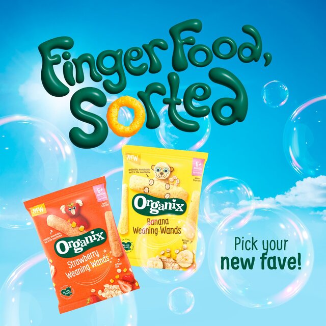 Organix Strawberry Weaning Wands Organic Baby Puffs 6 months+ thumbnail 3