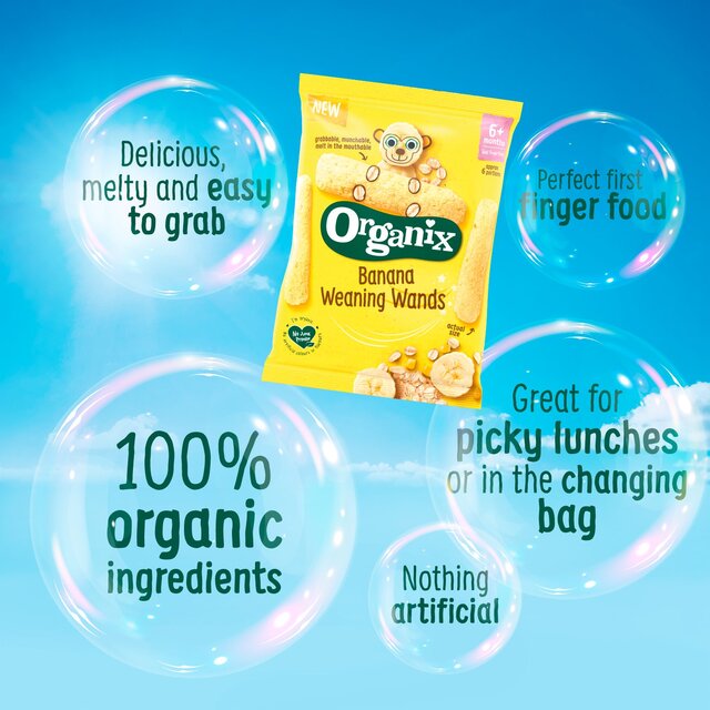 Organix Strawberry Weaning Wands Organic Baby Puffs 6 months+ thumbnail 6
