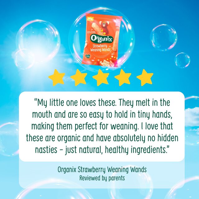 Organix Strawberry Weaning Wands Organic Baby Puffs 6 months+ thumbnail 7