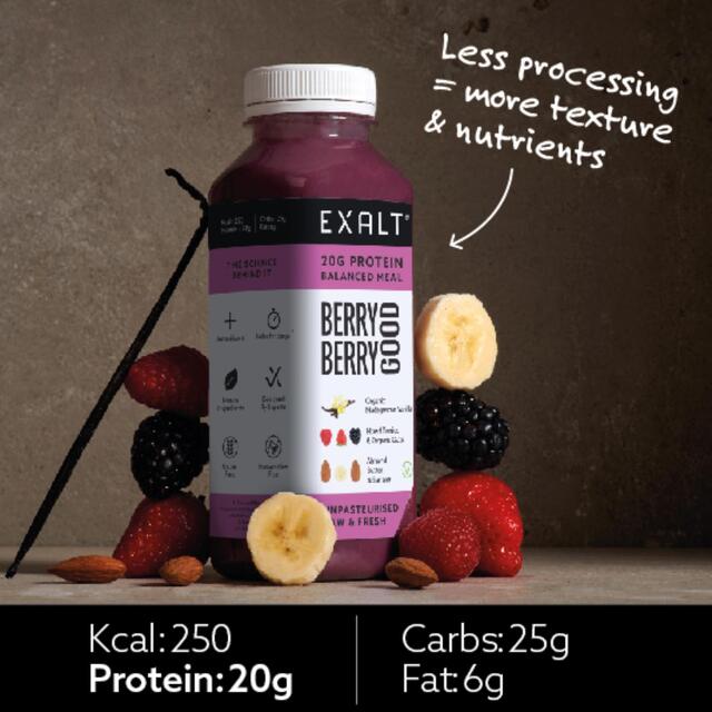 EXALT Berry Berry Good Fresh Vegan Protein Smoothie Berries & Vanilla thumbnail 4