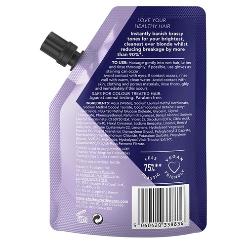 Charles Worthington Colourplex Toning Ultra Violet Shampoo Takeaway thumbnail 2