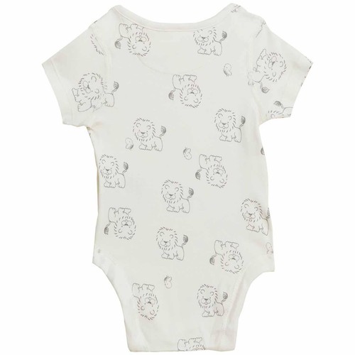 M&S 7pk Lion Bodysuits, 0-3 M, Grey Mix thumbnail 3