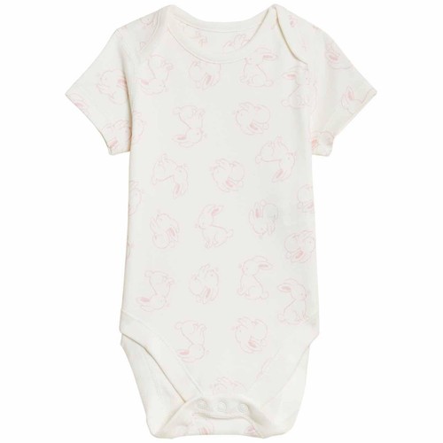 M&S 7P Bodysuits, NB, Pink Mix thumbnail 3