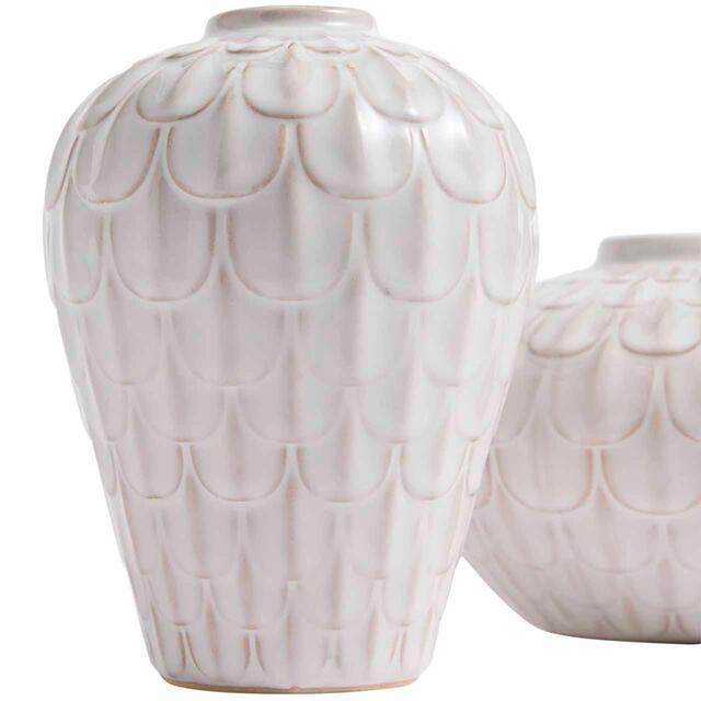 M&S Mini Scallop Ceramic Bud Vases thumbnail 3