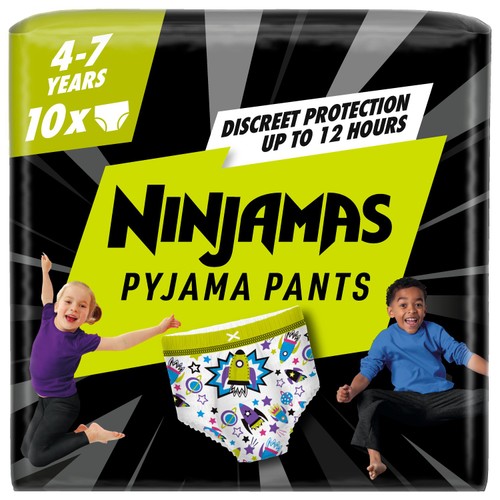 Pampers Ninjamas Pyjama Pants Boys, 10 Pyjama Pants, 4-7 Years, 17-30kg  thumbnail 2